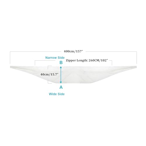 HOOMEE 400CM (157") Universal Window Seal for Portable Air Conditioner and Tumble Dryer – Works with Mobile Air-Conditioning, Easy to Install - Air Exchange Guards with Zip and Adhesive Fastener - Image 3