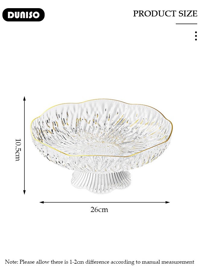 DUNISO Fruit Bowl, Wavy Fruit Bowl, Snack Storage Box,Removable Bottom,Plastic Fruit Bowl for Kitchen and Living Room, Dessert Display Rack for Kitchen Table Decoration  - Image 4