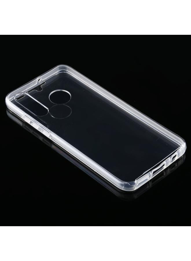 زبون جراب لهاتف Huawei P30 Lite مصنوع من PC+TPU، جراب شفاف مزدوج الجوانب رفيع للغاية وشامل - Image 3