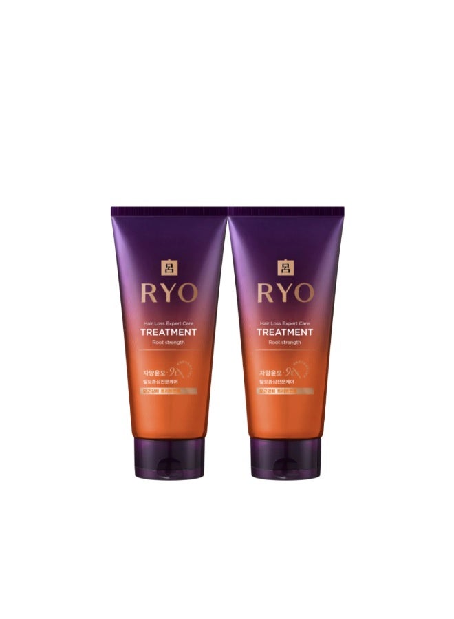 [عبوة من 2] RYO علاج العناية المتخصصة لتساقط الشعر وتقوية الجذور 200 مل × 2، علاج لفروة الرأس والشعر الضعيف، ترطيب وتغذية الشعر