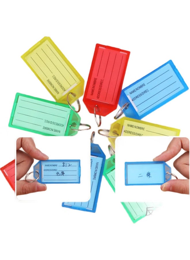 Ubiquitin Youbili Transparent Key Tags, Thickened Handheld Key Number Tags For Classification Management, Key Rings For Hotels And Landlords, Large Key Pendants, 25 Pieces/Tube, 8112 Blue - Image 1