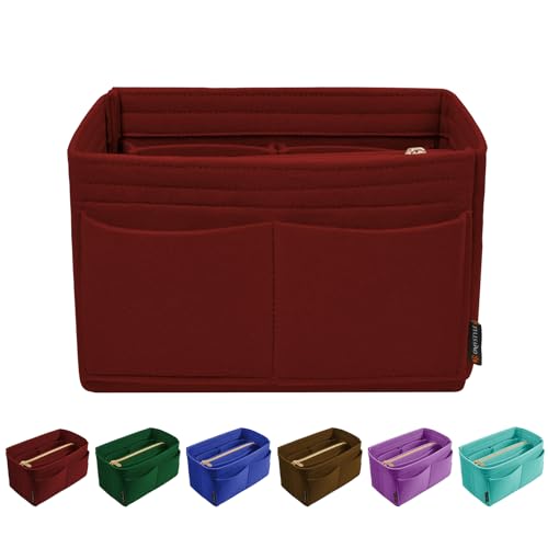 OMYSTYLE Darkred X-Large Organizer Insert, Felt Tote Bag Organizer Insert with 5 Sizes, Handbag Dividers for Inside Purse, Compatible with Longchamp, Neverful, Speedy and More - Image 1