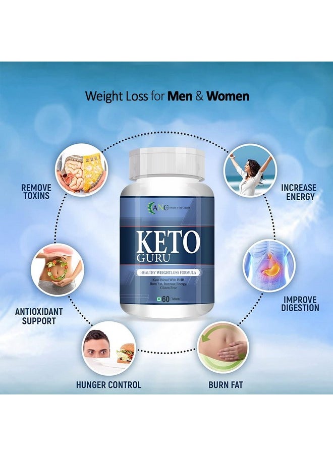 ANC Keto Guru With Garcinia Cambogia Weight Management Natural 60 Tablets For Women And Men (Pack Of 1)  - Image 2