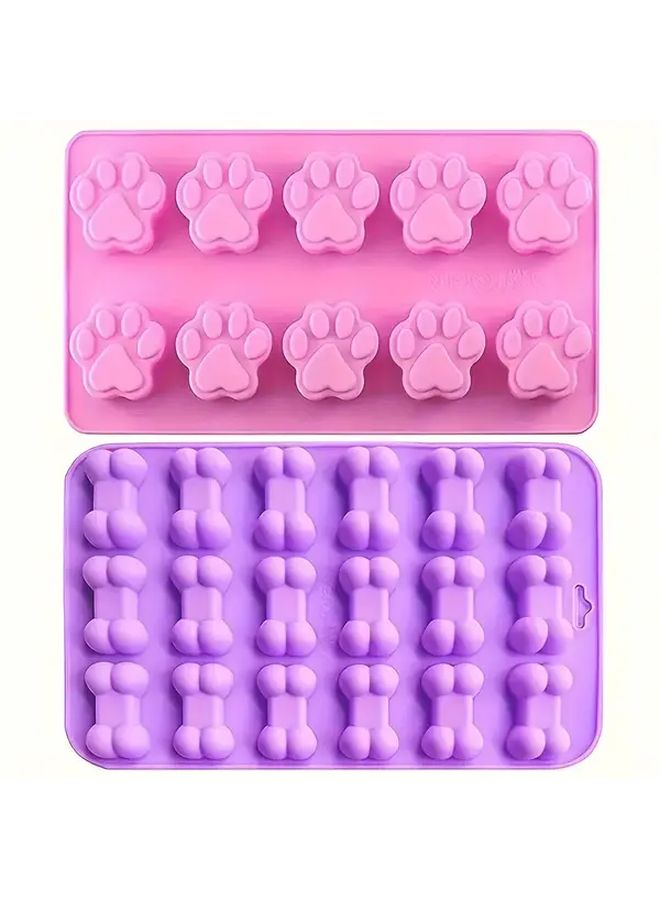 Silicone Bone And Paw Print Baking Set 2 In 1 Multipurpose Kitchen Tool - Image 1