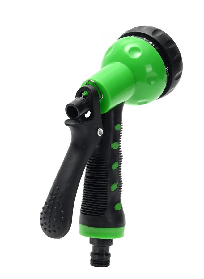 لوازم فوهة خرطوم حديقة أخضر وأسود - فوهة رش يدوية بضغط عالٍ مع 7 أنماط رش قابلة للتعديل ومقبض خلفي ومشبك تثبيت - للري، غسيل السيارات، تنظيف الأسطح - Image 2