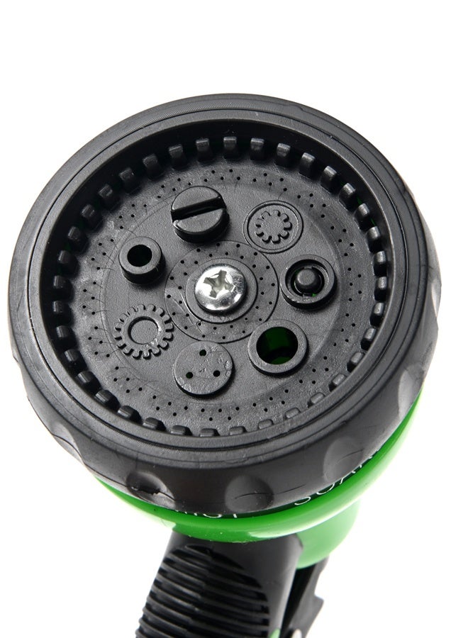 لوازم فوهة خرطوم حديقة أخضر وأسود - فوهة رش يدوية بضغط عالٍ مع 7 أنماط رش قابلة للتعديل ومقبض خلفي ومشبك تثبيت - للري، غسيل السيارات، تنظيف الأسطح - Image 5