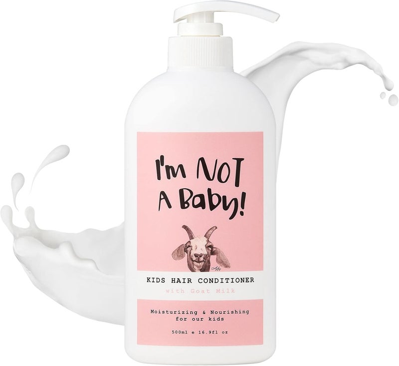 Im NOT A Baby Kids Hair Conditioner Dermatologist Tested AllergenFree Zero Silicon Goat Milk and Shea Butter PETA CrueltyFree Gentle for Kids Kids Hair Conditioner 169 Fl Oz