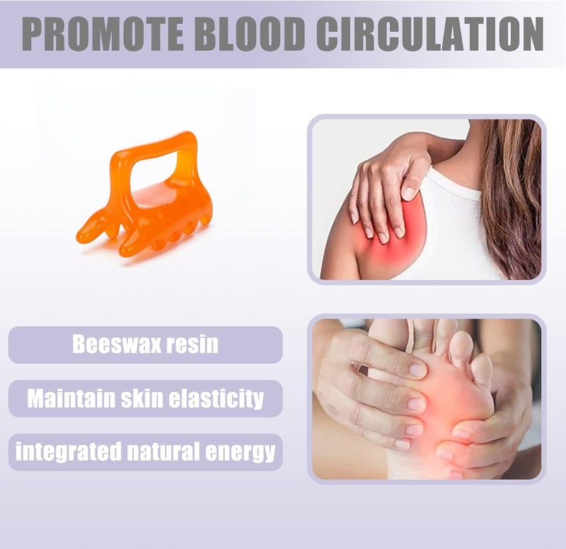 YAFIYGI أدوات تدليك الوجه والرقبة والكتف والظهر من الراتنج لتخفيف التهاب الجراب شكل جديد للرقبة والكتف والظهر من الراتنج للتخلص من تراكم الدهون الزائدة في الجسم - Image 2