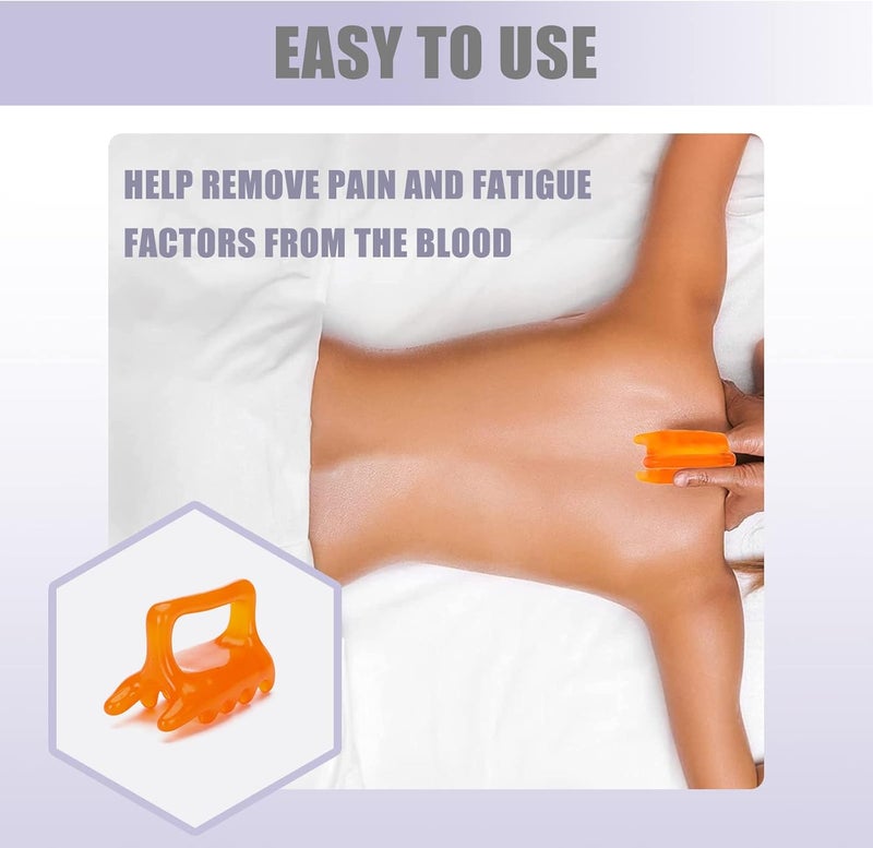 YAFIYGI أدوات تدليك الوجه والرقبة والكتف والظهر من الراتنج لتخفيف التهاب الجراب شكل جديد للرقبة والكتف والظهر من الراتنج للتخلص من تراكم الدهون الزائدة في الجسم - Image 3