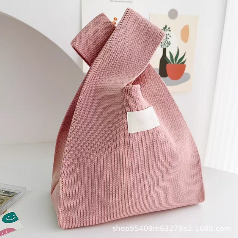 New Solid Color Niche Design Mobile Phone Bag Fashion Handbag Knitted Mini Shoulder Crossbody Bag Holiday Gift - Image 1