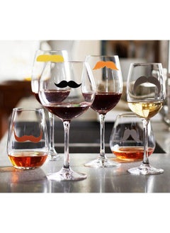 metulip 30 Pcs Wine Glass Charms Lip Mustache Cat Wine Charms Silicone Drink Markers For Bar Party Martinis Cocktail Champagne Stem Glasses  - Image 3