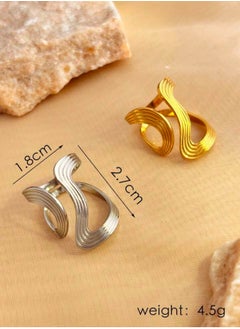 2pcs Of Elegant & High Quality Stainless Steel Silver & Gold Plated Rings For Women One Size - pzsku/ZEECB81349089DB43F688Z/45/_/1728506430/7703b02f-9b88-4c1a-91e2-28f7fb18c733