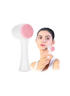 Goolsky 1pc Silicone Face Wash Brush Double Side Manual Cleansing Brush Face Massage Brush Color Random  - Image 1