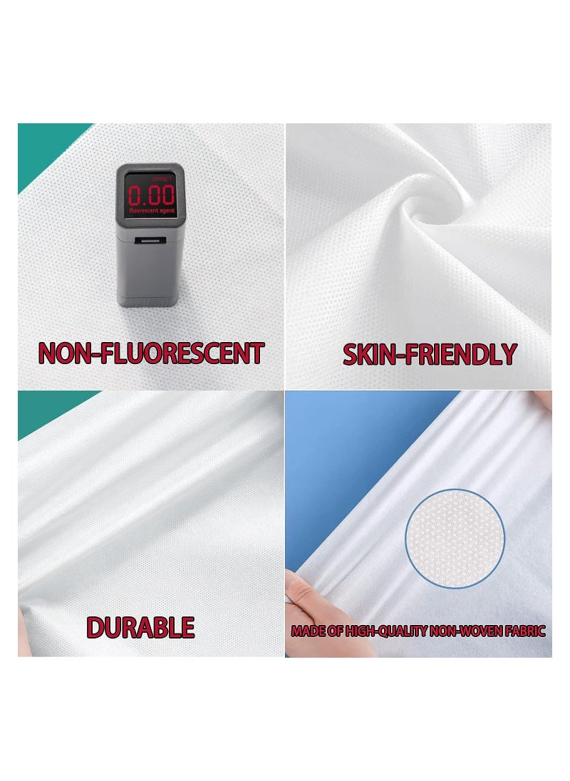 KASTWAVE 4 PCS Disposable Bed Sheets Travel Sheets for Bed Bedding Cover, Portable Bedding Set with 1 Bed Sheet 1 Quilt Cover and 2 Pillowcase for Travel Business Trip Spa  - Image 3