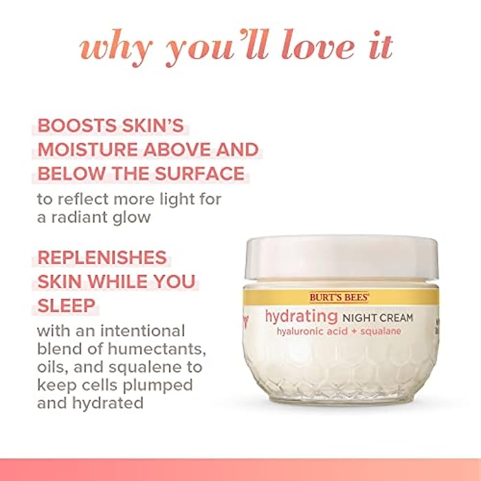 Burt's Bees Truly Glowing Night Cream Unisex 1.8 oz, White (I0115908) - Image 3