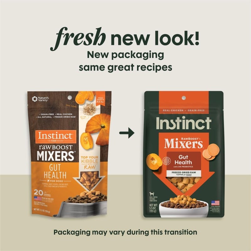 REF. Instinct Raw Boost Mixers Gut Health Freeze Dried Chicken Dog Food Topper - 5.5OZ - Image 2