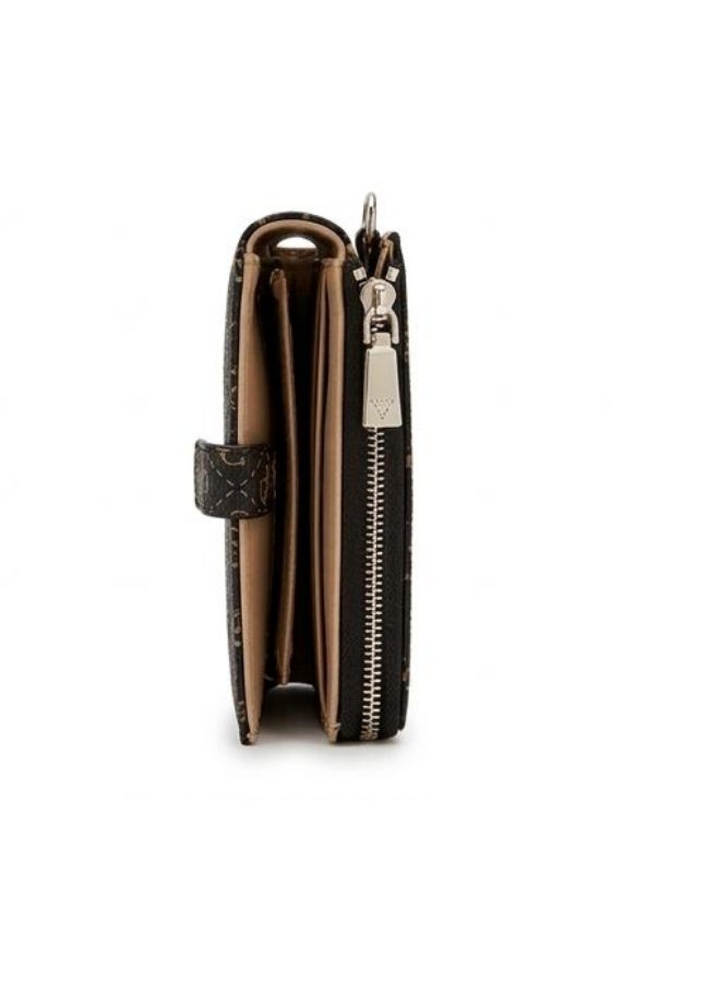 GUESS Women's Monogram Wristlet Wallet - Mocha Logo - Image 3