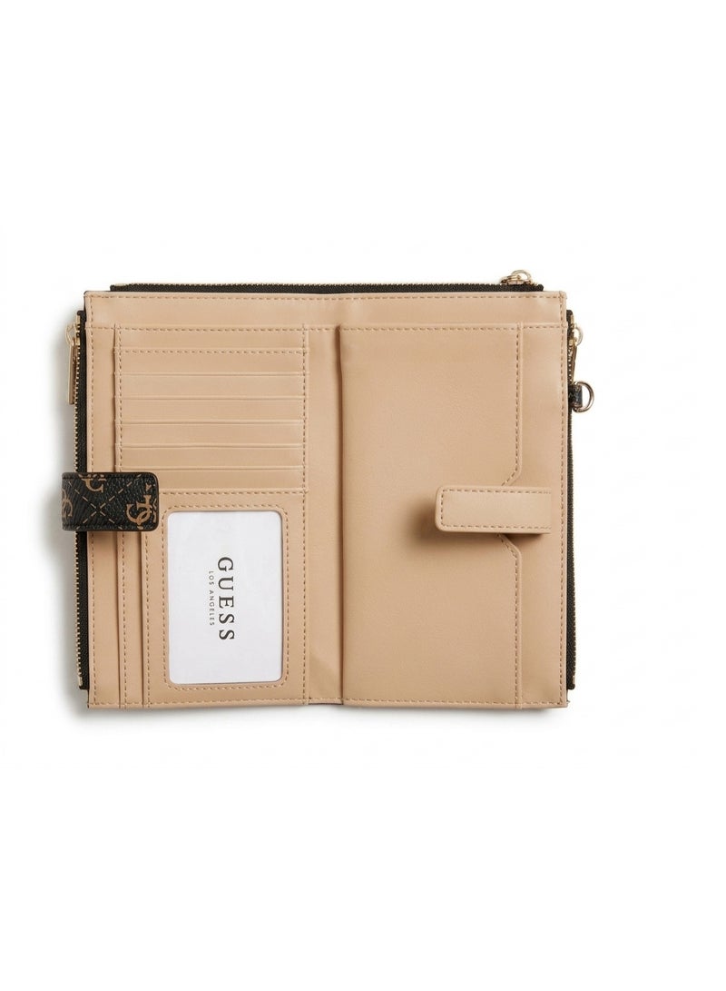 GUESS Women's Monogram Wristlet Wallet - Mocha Logo - Image 2