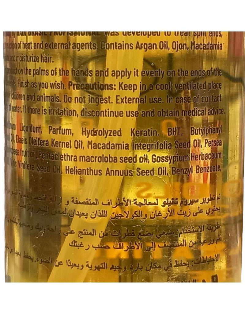 Hair Brasil profissional Tanino Technique Premium Oils Argan Oil and Macadamia Serum Hydrating Home Care 120 ml  - Image 2
