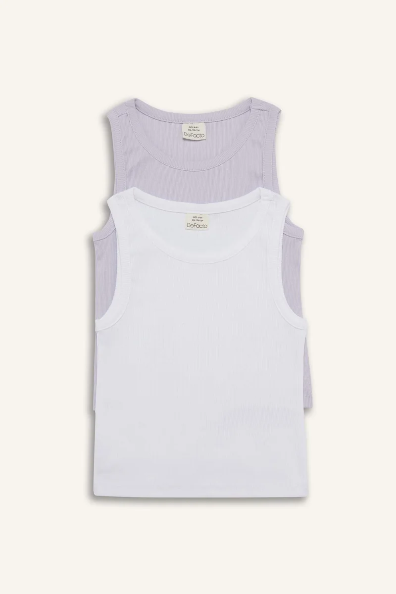 DeFacto Girl Crew Neck Airplane Printed 2 Piece Undershirts