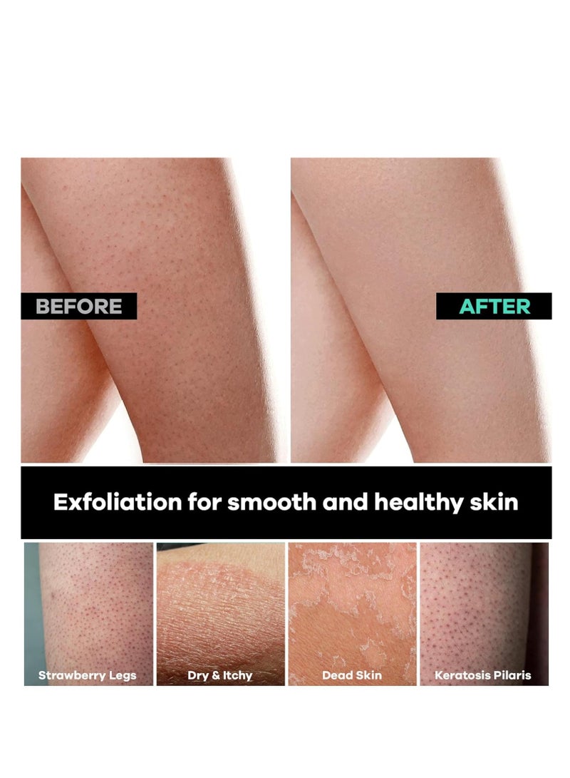 Dermasuri - Deep Exfoliating Glove - Polishing Mitt Body Scrubber - Korean Skin Cleaner Exfoliator - Dead Skin Buffing Treatment - Gifts for Women & Men - Keratosis Pilaris Scrub Remover - (2 Pack) - Image 4