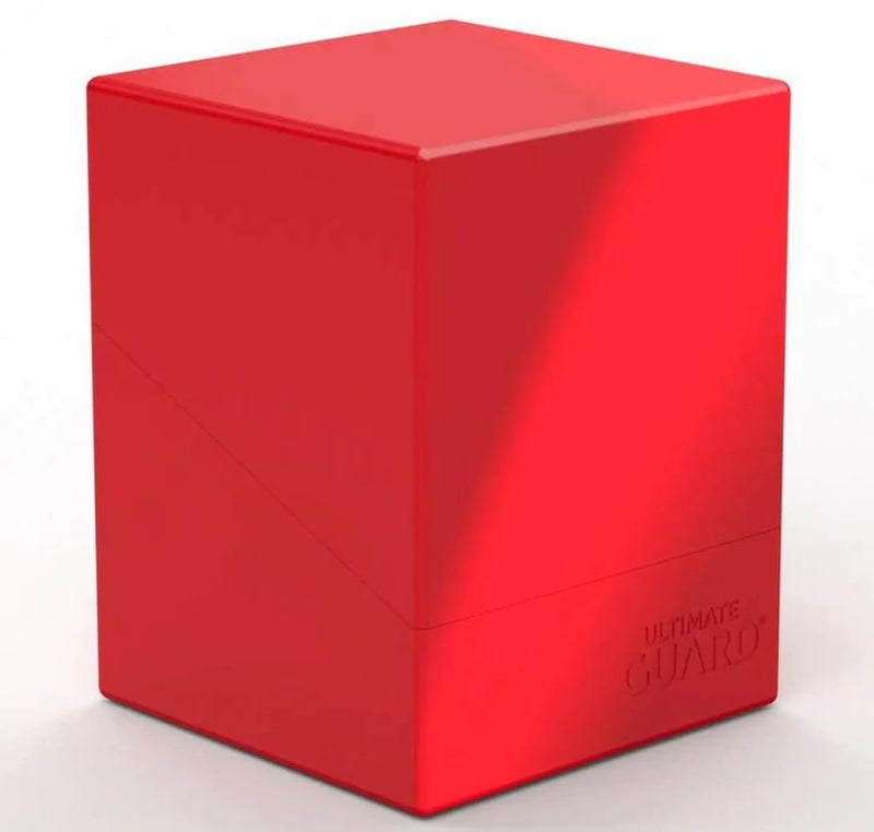Ultimate Guard Boulder Solid 100+, Deck Case for 100 Double-Sleeved TCG Cards, Red, Secure & Durable Storage for Trading Card Games, No Transparency - Image 1