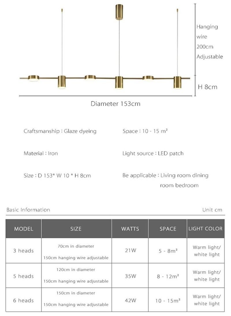 Modern Led Living Room Chandeliers Dining Table Ceiling Chandelier Kitchen Hanging Light Fixture Dimmable Indoor Lighting Lamp - Image 5