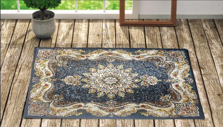 NGEL Traditional Style Printed Door Mat || Luxurious and Elegant Carpet Area Rugs || Vintage Pattern Door Mat for Living Room, Sofa Area, Bathroom & Kitchen (Pack of 1) (Traditional) - Image 1