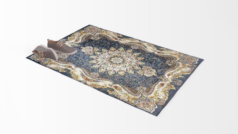NGEL Traditional Style Printed Door Mat || Luxurious and Elegant Carpet Area Rugs || Vintage Pattern Door Mat for Living Room, Sofa Area, Bathroom & Kitchen (Pack of 1) (Traditional) - Image 3