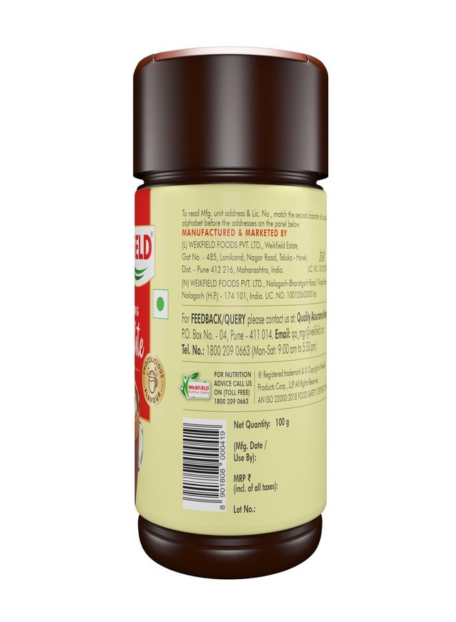 Weikfield Drinking Chocolate Powder 100g Reusable Jar | Chocolate Powder for Cold Choco Shake,Smoothies & Milkshake | Prepared Using the Finest Cocoa Beans - Image 2