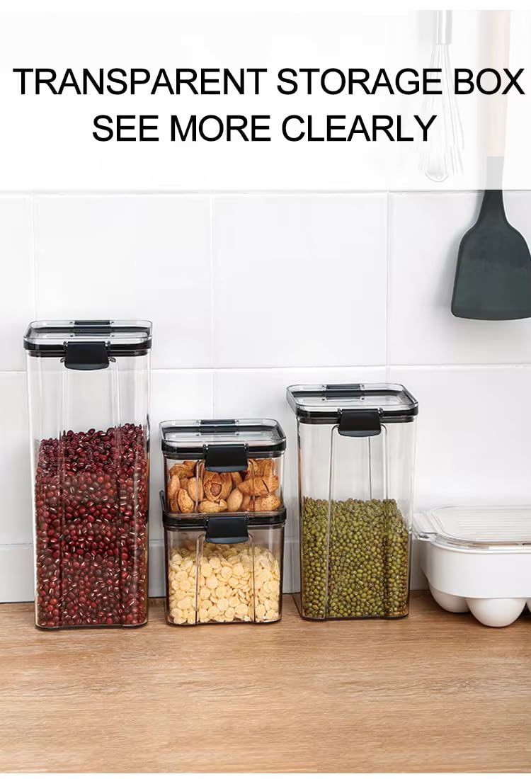 Supro Air Tight Containers For Kitchen Storage Set, Container For Kitchen Storage Set, Kitchen Organizer And Kitchen Accessories Items & Storage (Pack of 4 700ML) - Image 4
