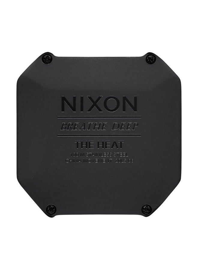 NIXON Heat A1320 - أسود بالكامل - مقاوم للماء حتى 100M - ساعة رياضية رقمية للرجال فائقة النحافة (وجه ساعة 38mm، سوار 20mm من PU/مطاط/سيليكون) - Image 4