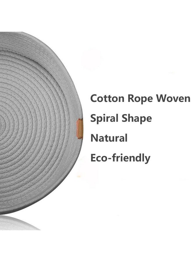Large Cat Bed Basket Round Cotton Rope Woven - Calming Cat Rope Bed Sleep Surface 17.7 inches(45 cm),Cozy Scratching Indoor Cat Bed for a Large Cat or 2 Small Cats,Fit up to 20 lbs Pets,Washable,Grey - Image 3