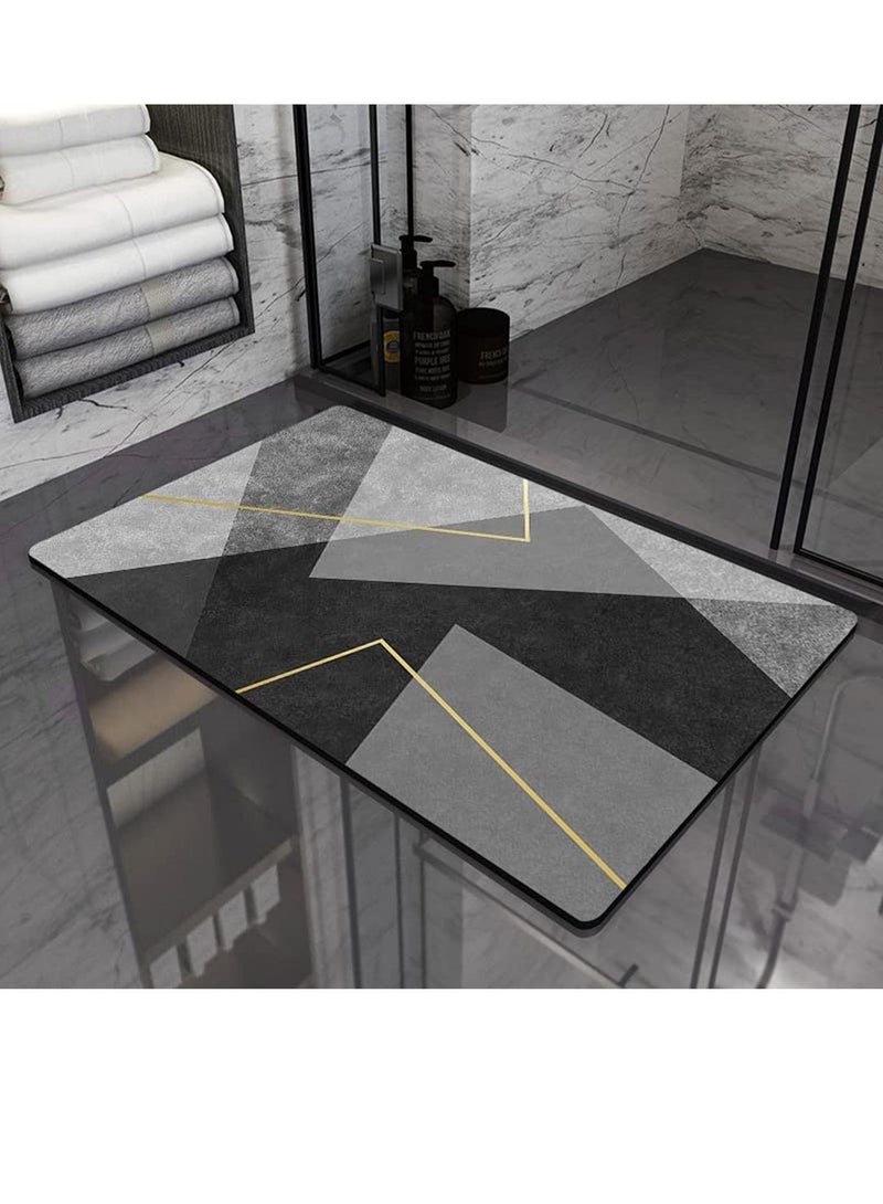 LIMOS Non-Slip Bathroom Bath Mat Rug Diatomaceous Earth Quick Dry Water Absorbent Bath Mats Rubber Backed Around The Toilet Rug Bathroom Carpets - Image 1