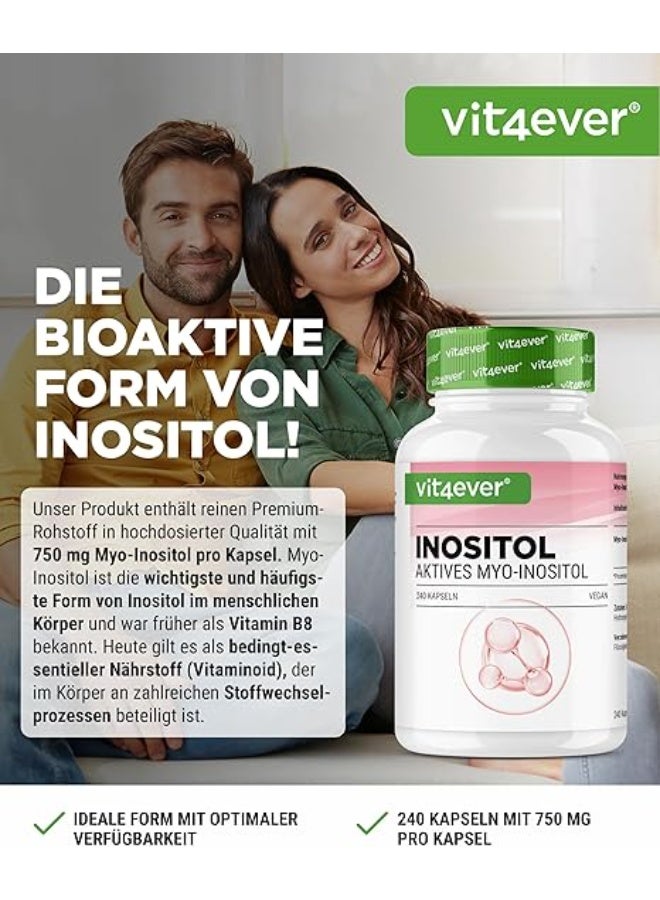 Vit4ever Myo-Inositol – 1500 mg – Supports Hormonal Balance & Women’s Health – 240 Vegan Capsules – Made in Germany - Image 2