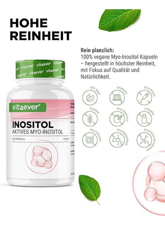 Vit4ever Myo-Inositol – 1500 mg – Supports Hormonal Balance & Women’s Health – 240 Vegan Capsules – Made in Germany - Image 3