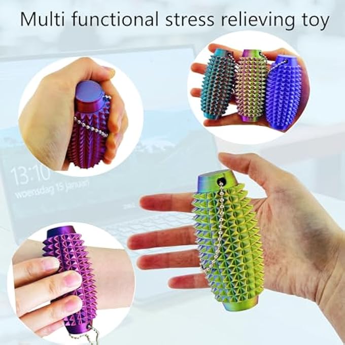 emeqzoa Upgrade Little Ouchies Pain Stim Fidget 3D Printed Fidget Toys Anxiety Relief Items,Handheld Fidget Toys,Adults & Teens Promotes Focus,Novelty Stress Relief for Christmas Birthday Gifts(PB+CPG+LPG) - Image 5