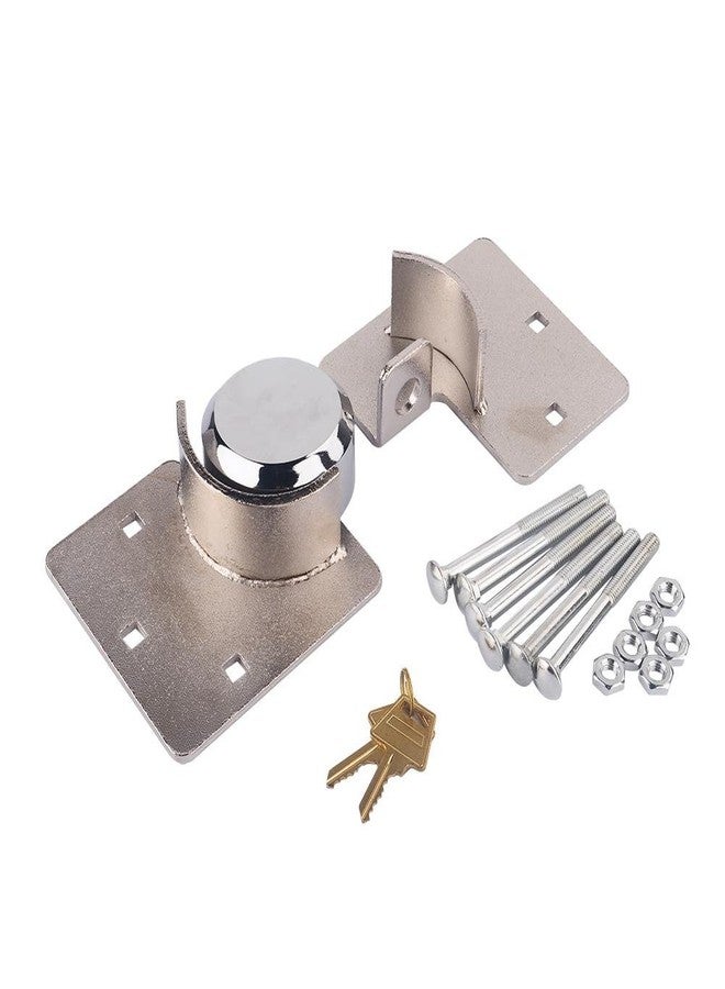 زيروديس مجموعة قفل ومشبك باب فان، قفل أمان قوي التحمل 1/2 × فان، مجموعة قفل بمشبك، قفل 73 مم من الفولاذ المخفي، مجموعة قفل لباب أمان جراج فان - Image 1