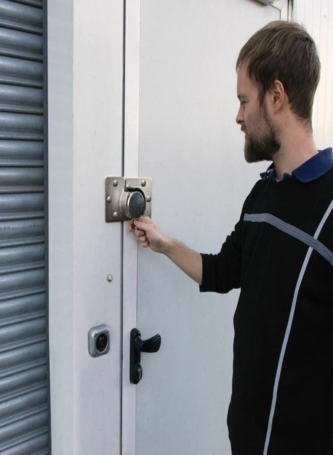 زيروديس مجموعة قفل ومشبك باب فان، قفل أمان قوي التحمل 1/2 × فان، مجموعة قفل بمشبك، قفل 73 مم من الفولاذ المخفي، مجموعة قفل لباب أمان جراج فان - Image 2