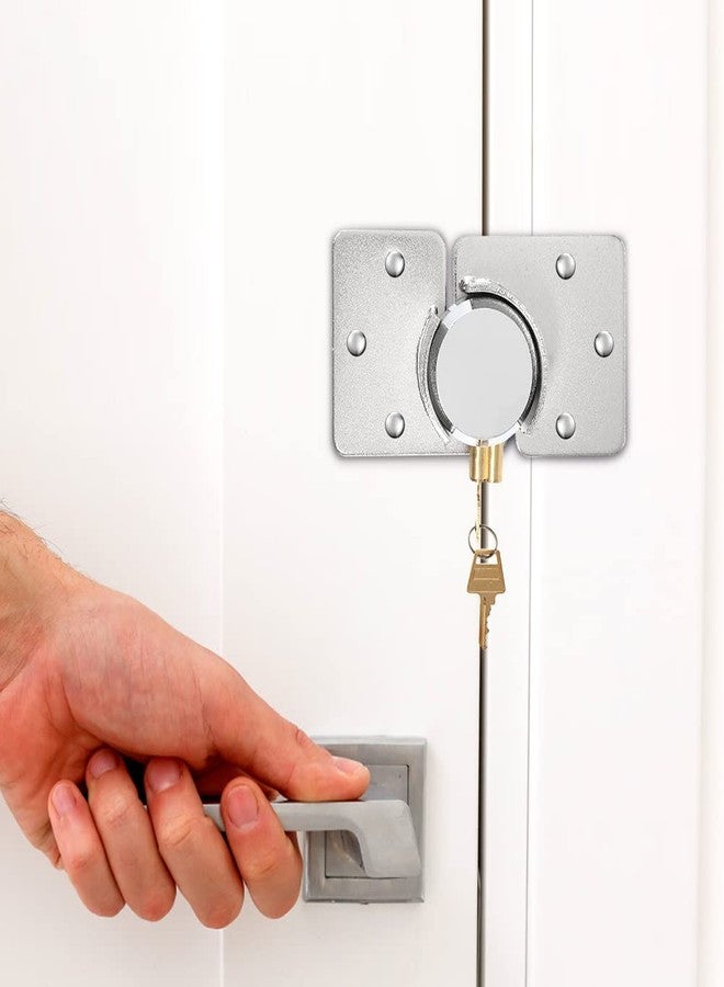 زيروديس مجموعة قفل ومشبك باب فان، قفل أمان قوي التحمل 1/2 × فان، مجموعة قفل بمشبك، قفل 73 مم من الفولاذ المخفي، مجموعة قفل لباب أمان جراج فان - Image 3