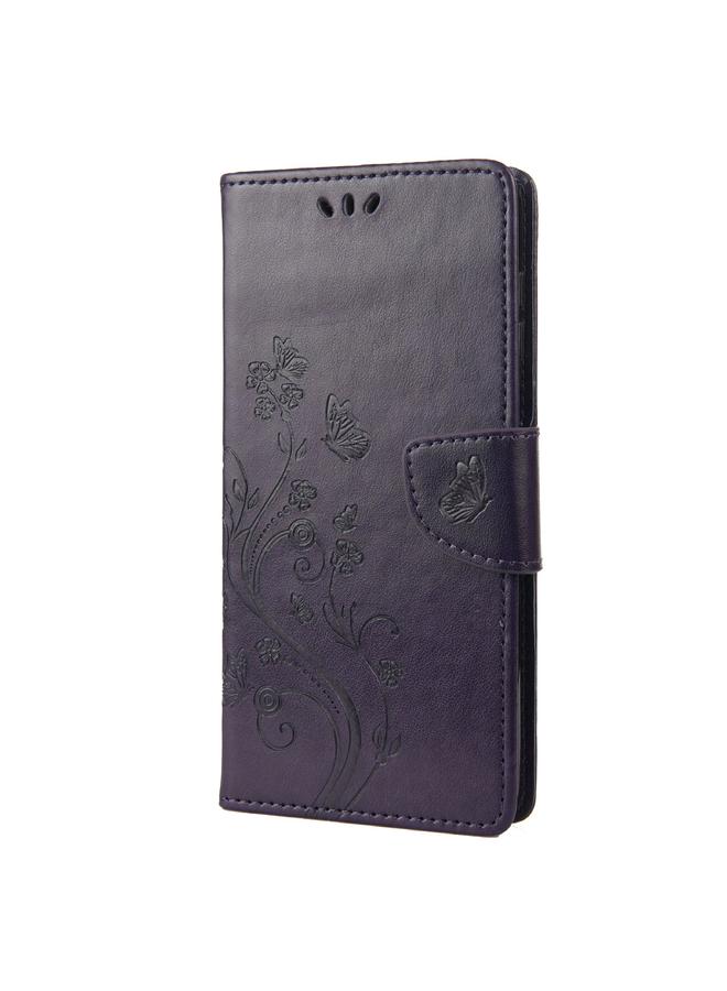 S-TOP Case For Samsung Galaxy A03 Butterfly Flower Pattern Horizontal Flip Leather Phone Case with Card Slot & Holder - Image 2