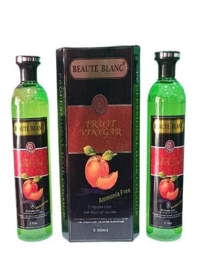 BEAUTE BLANC Fruit Vinegar Gel Hair Color for Both Men, Women Natural Hair Color Gel Dye (500ml x 2) - Image 1