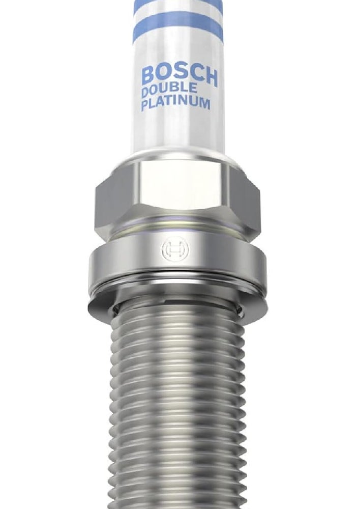 BOSCH FR7NPP332 Double Platinum Spark Plug - Up to 3X Longer Life for Select BMW 128i 323i 325i 325xi 328i 328xi 330i 330xi 525i 525xi 528i 528xi 530i 530xi X3 X5 Z4 xDrive and Saab 9-3 (Pack of 1) - Image 2