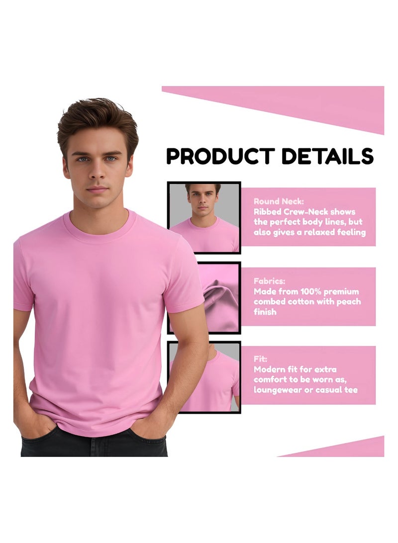 PRINTSHOP4ME Adult Round Neck Men's T Shirt 170 GSM Pure Cotton Basic Colors - Image 3