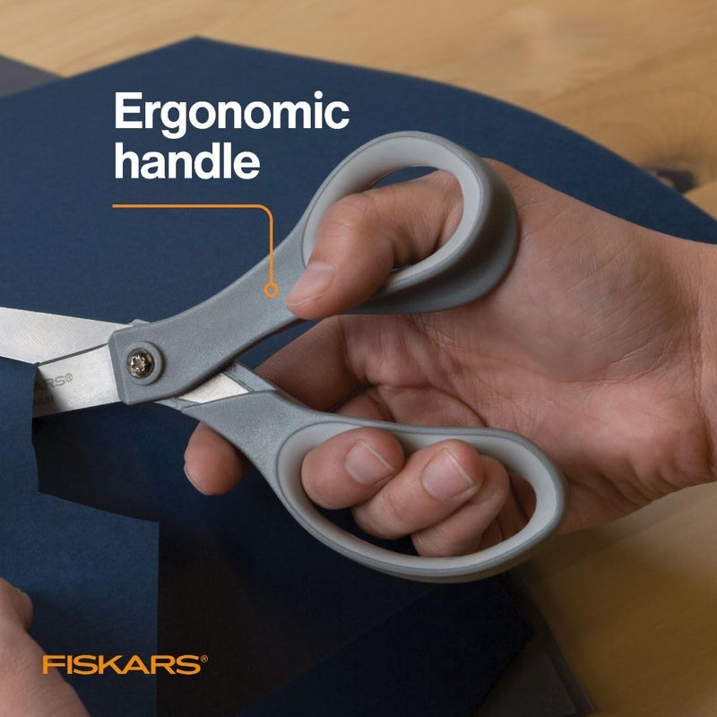 Fiskars All Purpose Scissors High Performance Cutting Stainless Steel Blades Ergonomic and Comfort Handles Perfect for Arts and Crafts and the Office Scissors for Office - Image 5