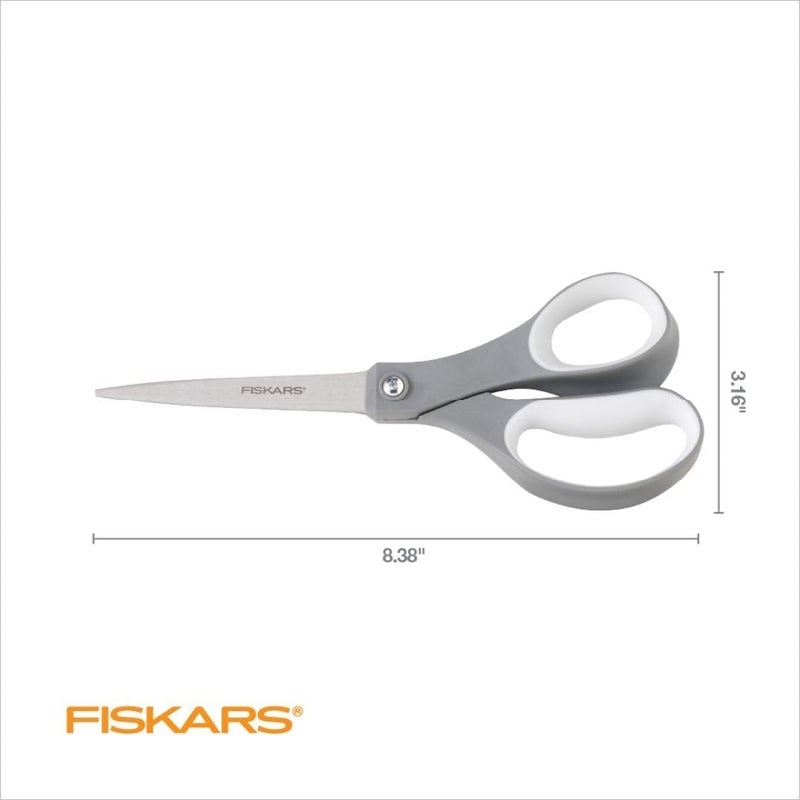 Fiskars All Purpose Scissors High Performance Cutting Stainless Steel Blades Ergonomic and Comfort Handles Perfect for Arts and Crafts and the Office Scissors for Office - Image 2