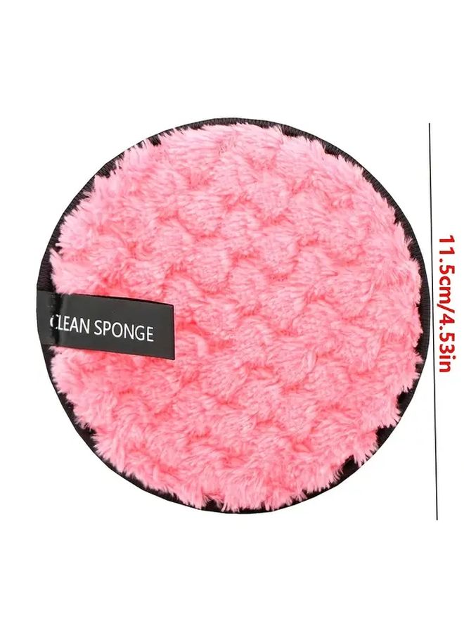 ألوان متنوعة من قطعة قماش للعناية بالبشرة لإزالة المكياج فائقة النعومة من الألياف الدقيقة، قابلة للغسل، ورغوية. - Image 4