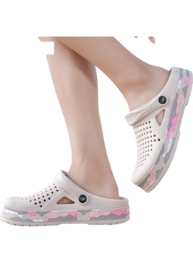 CARTELO Crocodile Perforated Shoes, Women'S Sandals, Casual Garden Slippers, Dual-Use Beach Shoes, Sandals For Women, 1287 White, Size 37 - Image 3