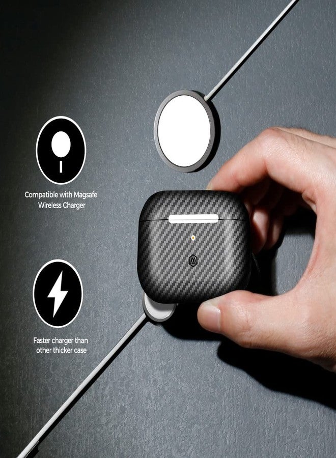 MONOCARBON Real Carbon Fiber Case for AirPods Pro 2nd Generation 2022 with Stripes Lanyard | Slim & Durable Cover for AirPods Pro 2 Accessories | Support Wireless Charging | Shock-Absorbing Protective - Image 3