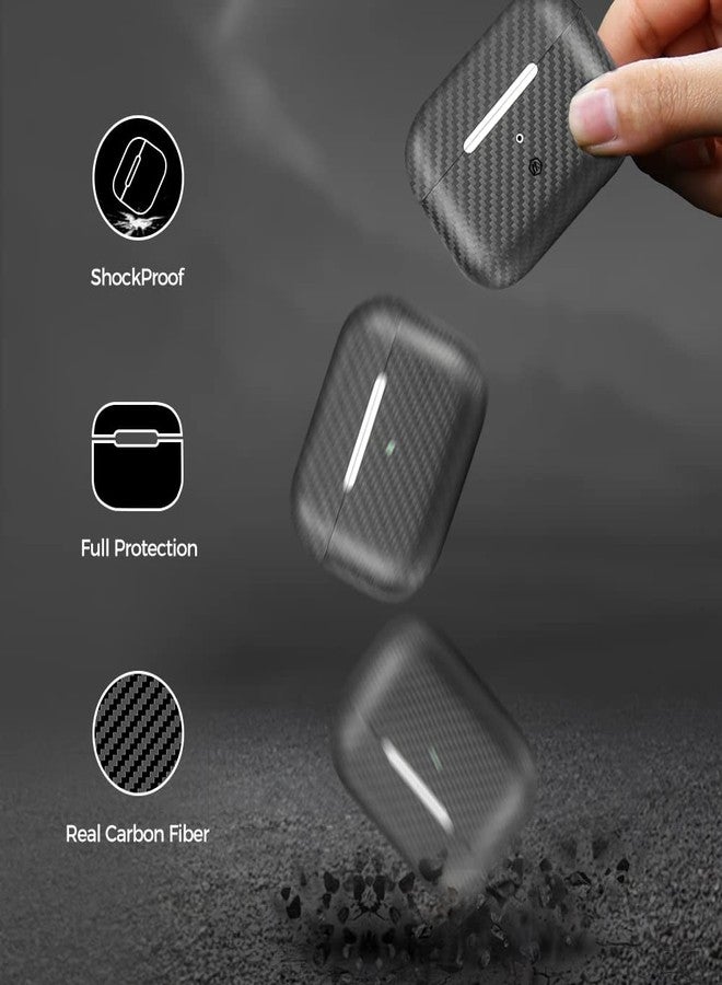 MONOCARBON Real Carbon Fiber Case for AirPods Pro 2nd Generation 2022 with Stripes Lanyard | Slim & Durable Cover for AirPods Pro 2 Accessories | Support Wireless Charging | Shock-Absorbing Protective - Image 4
